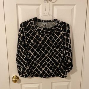 Habitat Black Geometric Design Top
